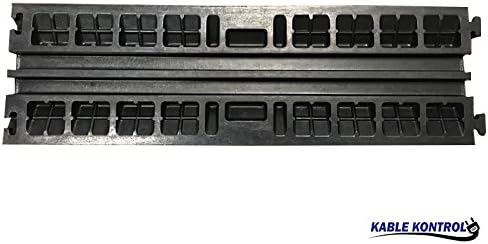 Black 2 Channel Rubber Cable Protector W8186
