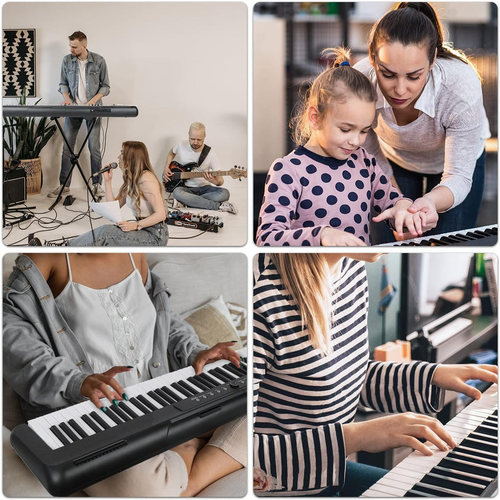 88 Key Semi Weighted Digital Piano with Stand, Sustain Pedal, Headphones, Carrying Case, Power Supply M392464