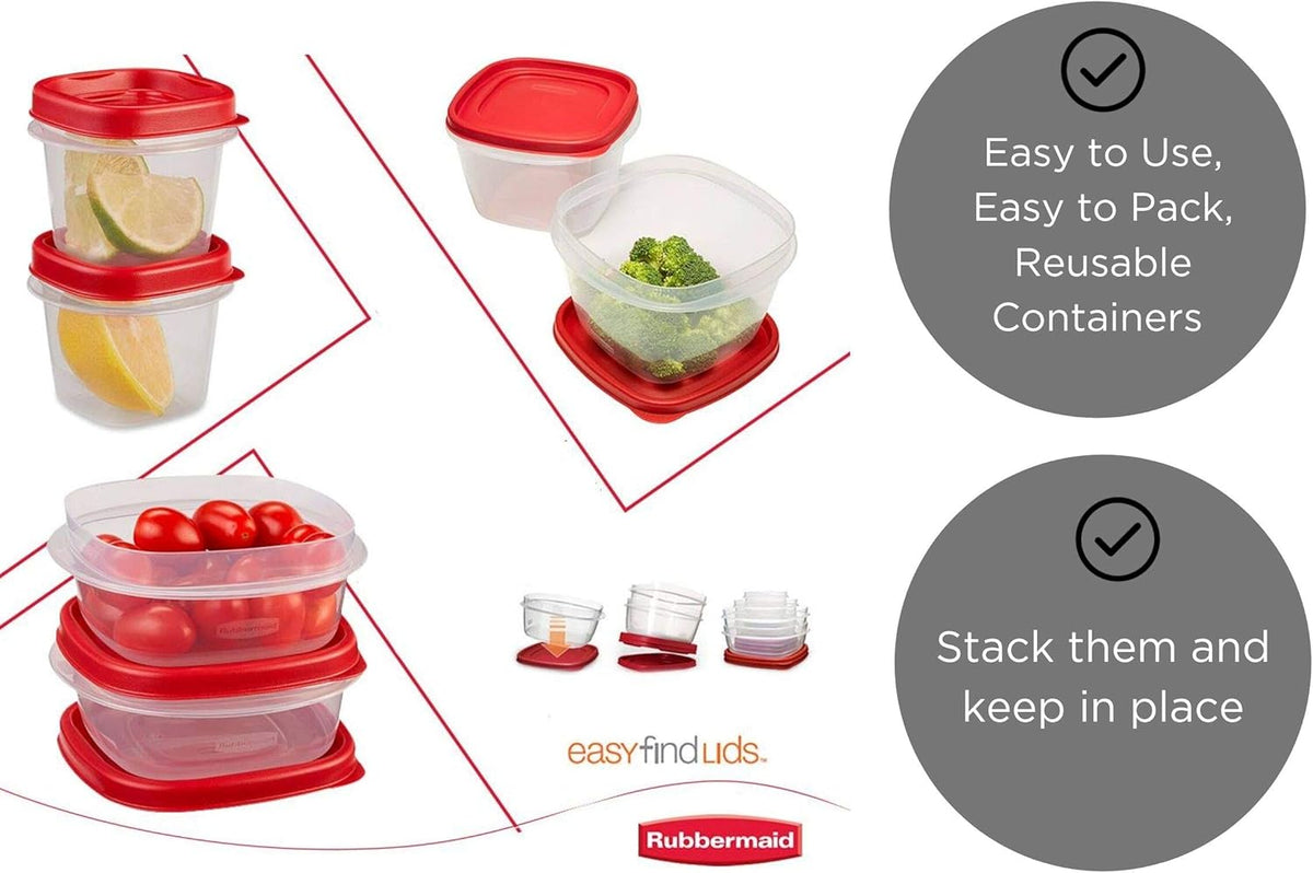 28 Piece BPA-Free Plastic Food Storage Containers S33605