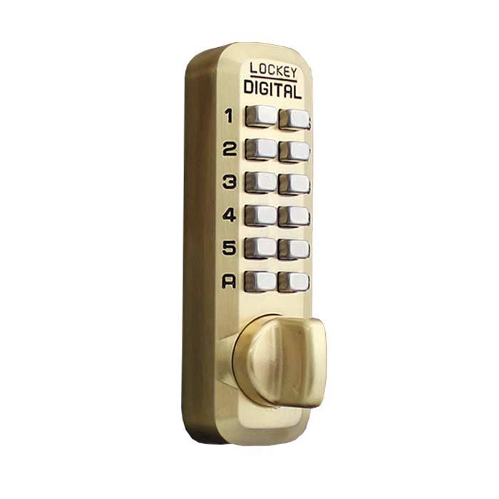 Satin Brass Mechanical Keyless Combination Deadbolt Lock Y76712