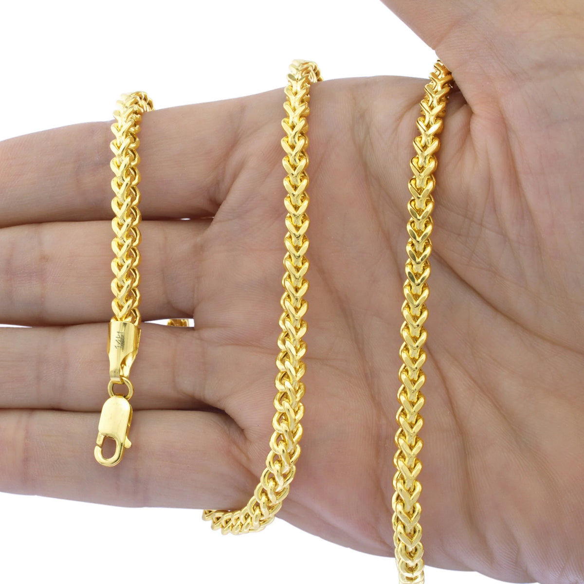 14k Yellow Gold 4.5mm Franco Chain Necklace 18" - 26" J2037