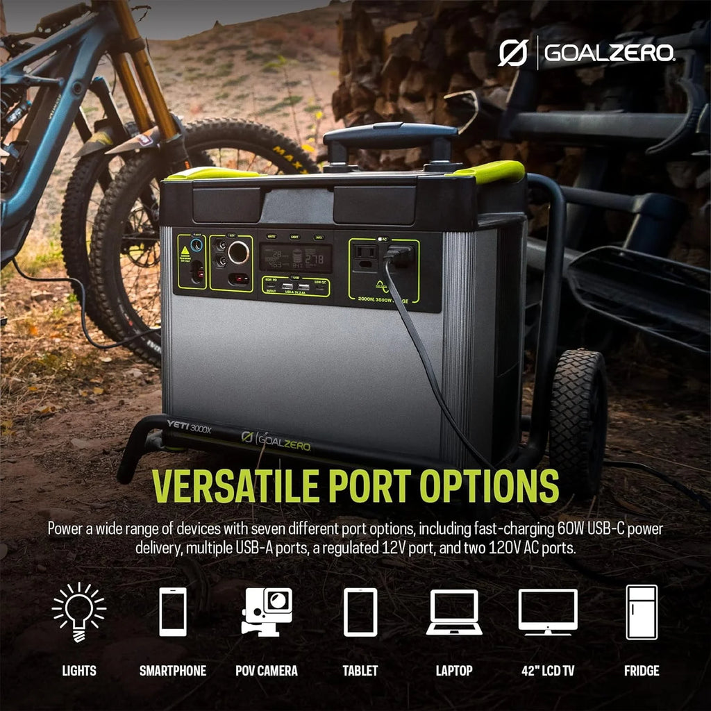 Portable Power Station 3032Wh Lithium Battery Generator 2000 Watt AC Inverter D9880