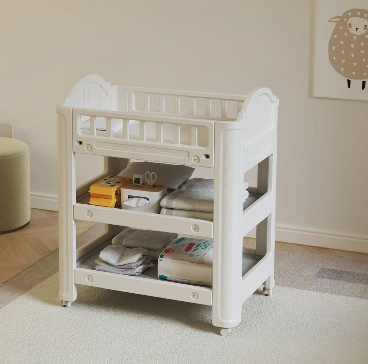 Baby Changing Table with Latex Pad and Pillow J656378
