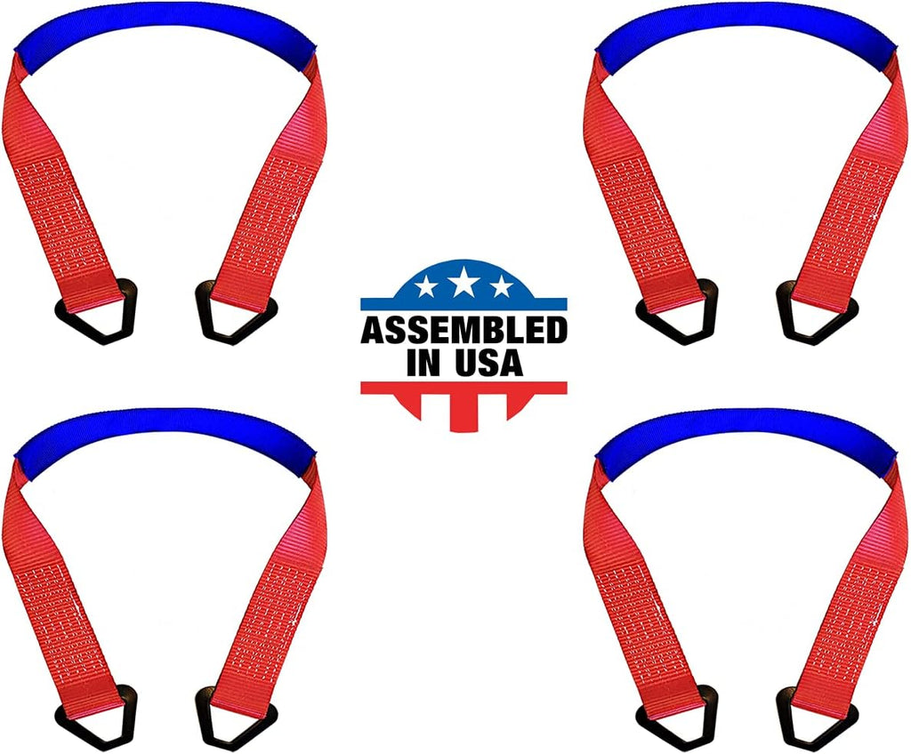 4 Pack 2 x 18 HD Off-Road Axle Straps with D Ring S538568