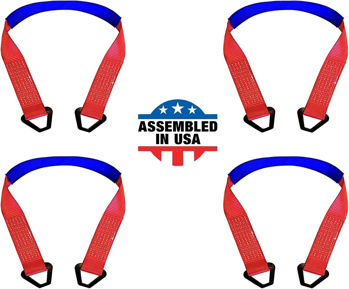 4 Pack 2 x 18 HD Off-Road Axle Straps with D Ring S538568