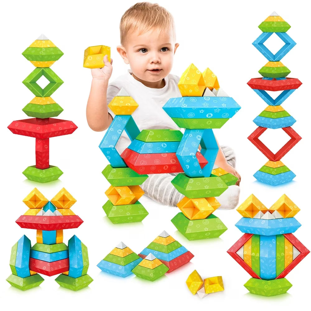 30PCS Multicolor Stacking Game Block Set Educational Toys N9661