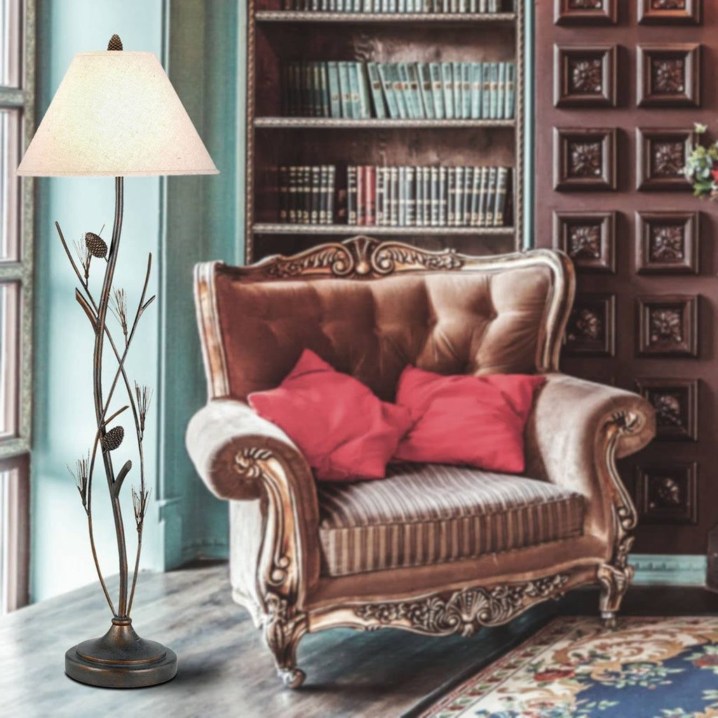 3-Way Metal Pinecone Floor Lamp F948453