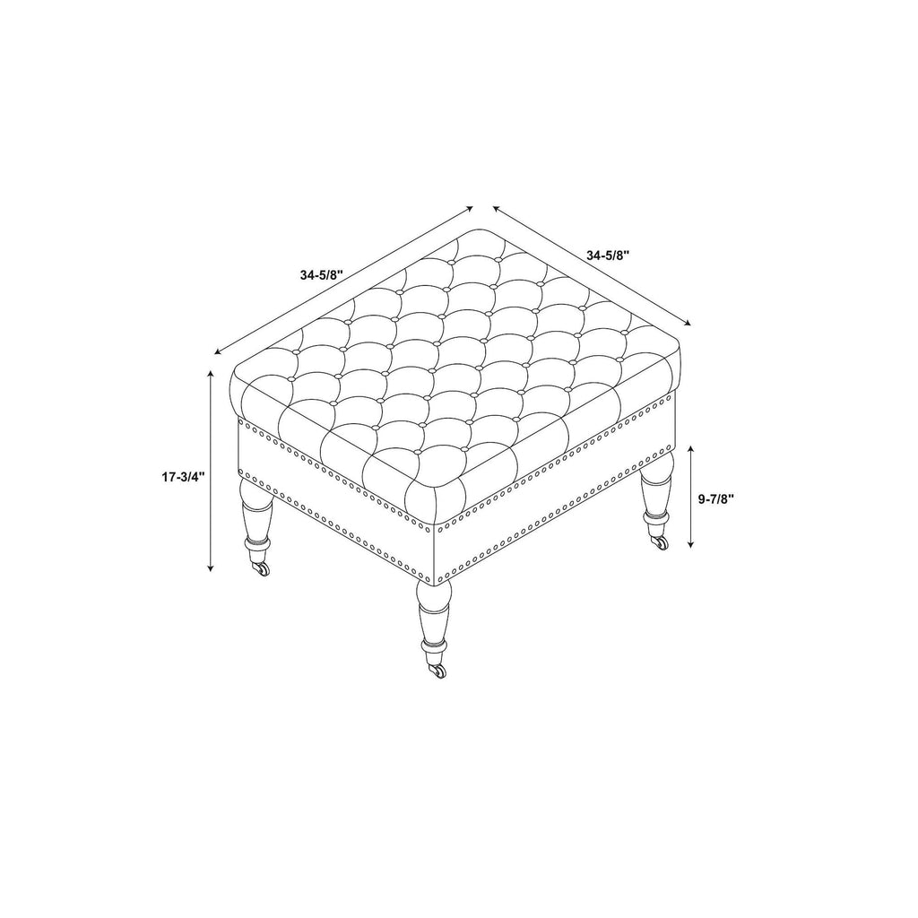 Natural Square Tufted Ottoman O647442