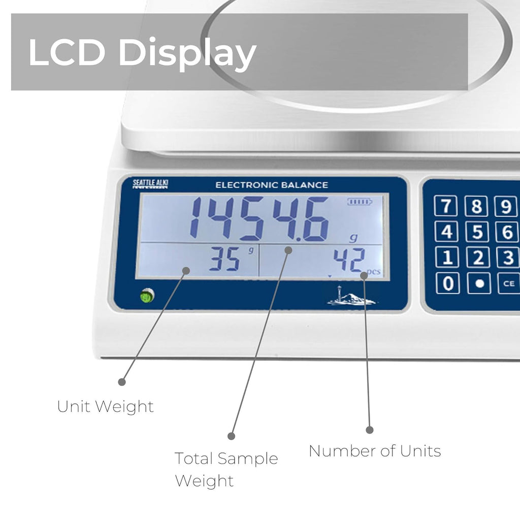 Industrial Counting Scale with 30kg Capacity and 0.5g Accuracy Z55494