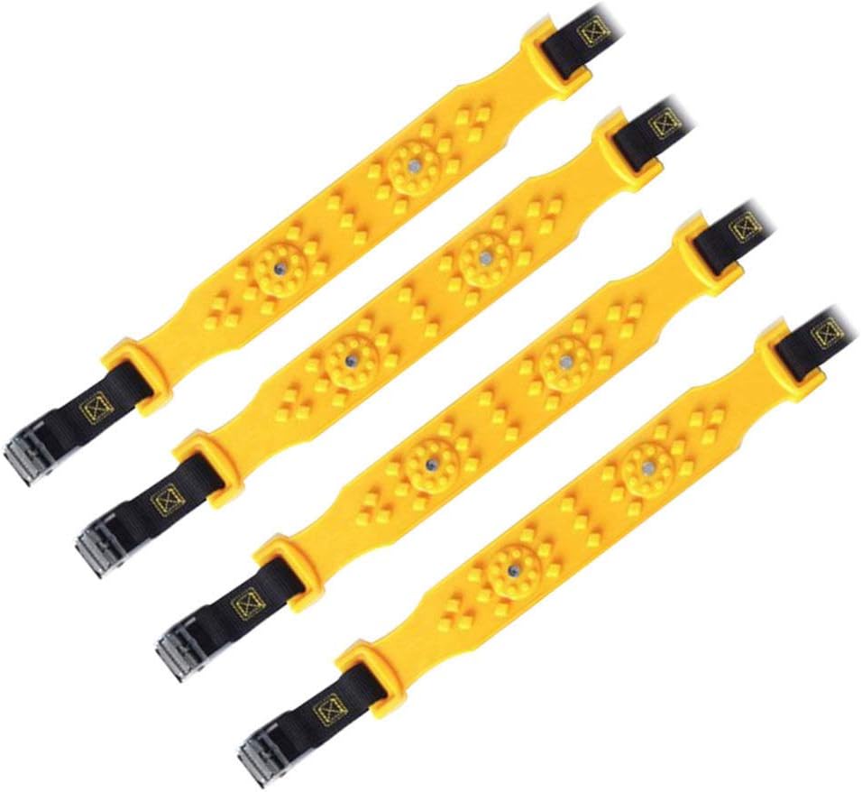 10Pcs Car Snow Chains Yellow Pack of 2 T71470