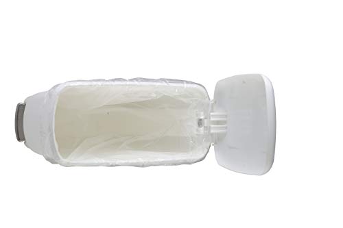 White 11.3 Gallon Plastic Step On Trash Can H438481