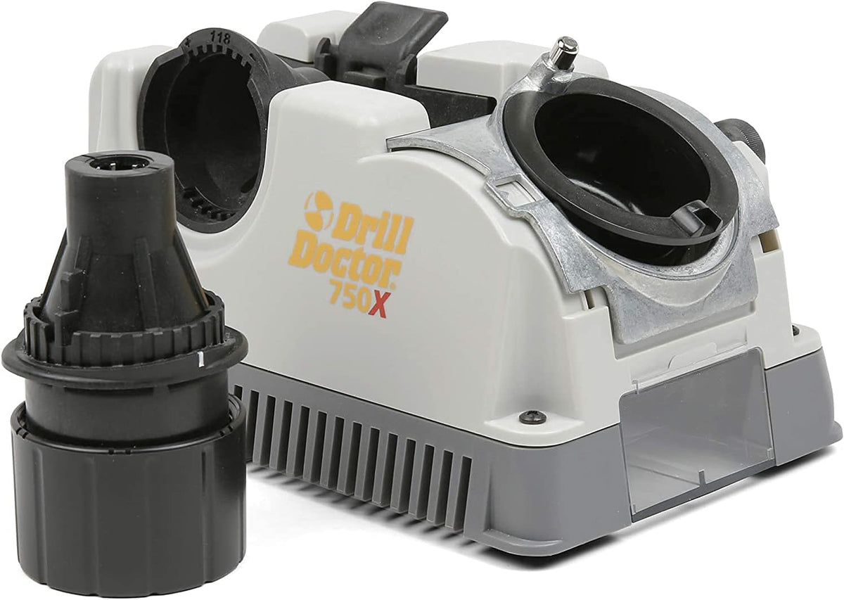 Drill Bit Sharpener for High-Speed Steel, Masonry, Carbide, Cobalt, TiN-coated Drill Bits, Adjustable Angles 115° to 140°, Sharpens 3/32in to 3/4in Drill Bits N57515