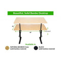 Natural Bamboo Dual Motor Adjustable Computer Desk A166