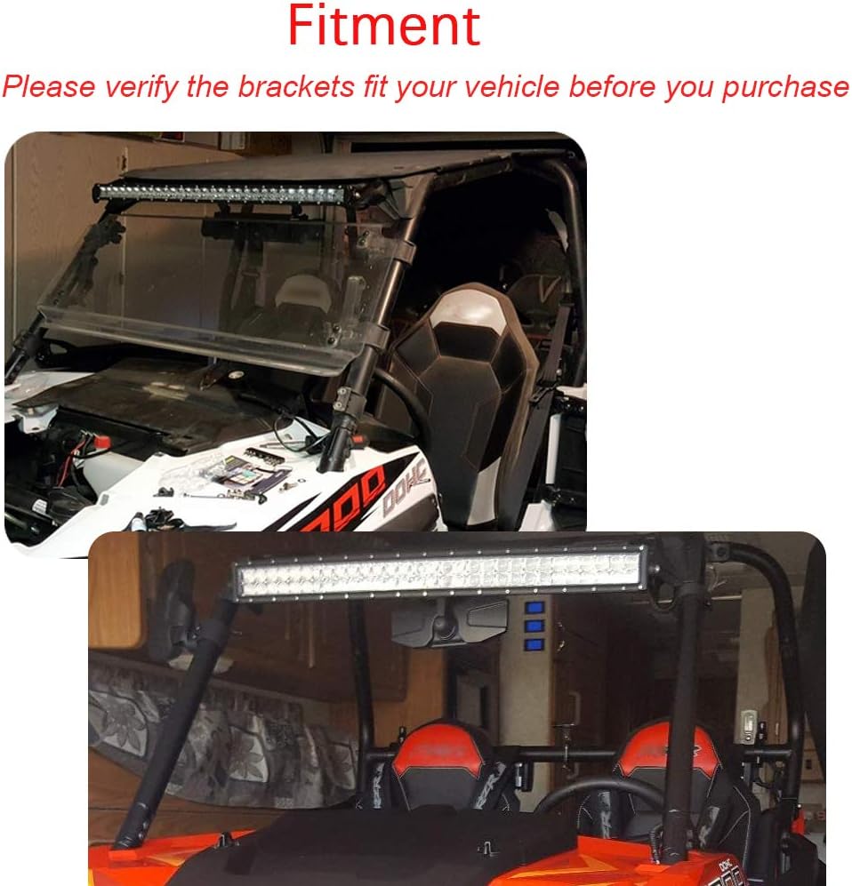 30'' Curved LED Light Bar with Windshield Mount Brackets for UTV G605541