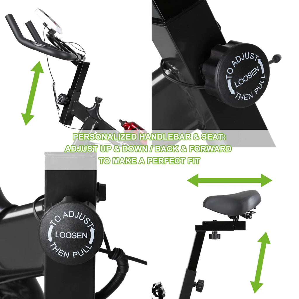 Black Indoor Exercise Bike Stationary Cycling I442