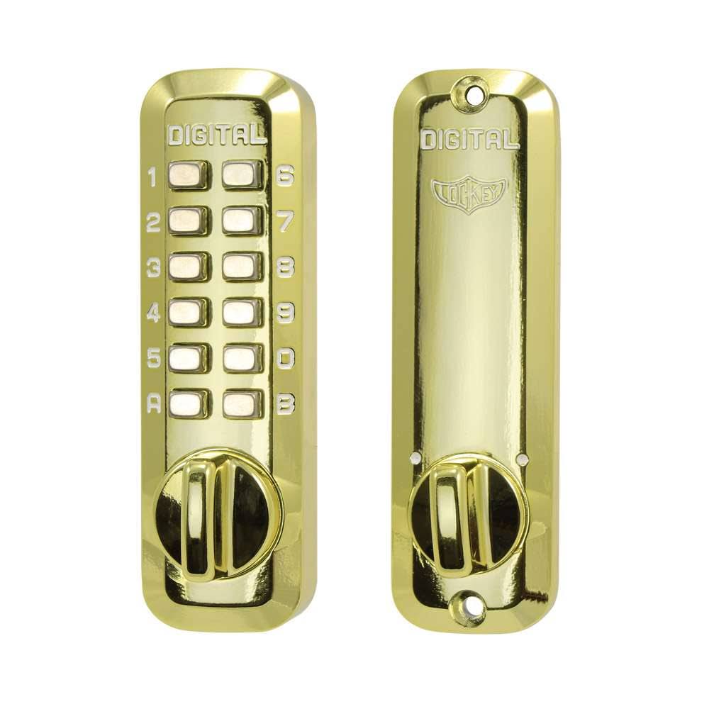Satin Brass Mechanical Keyless Combination Deadbolt Lock Y76712