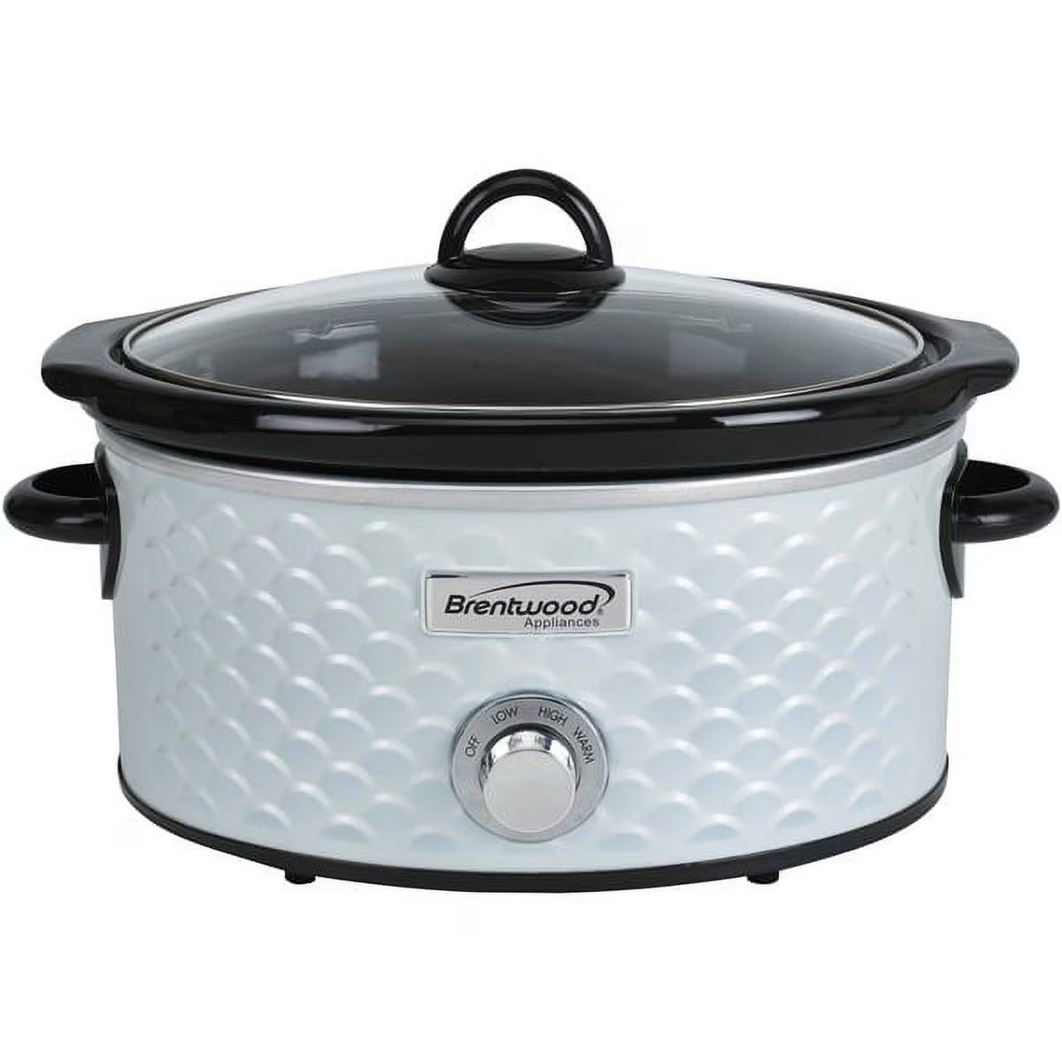 White Scallop Pattern Slow Cooker R9238