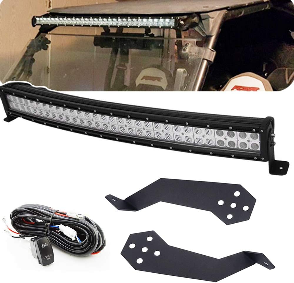 30'' Curved LED Light Bar with Windshield Mount Brackets for UTV G605541