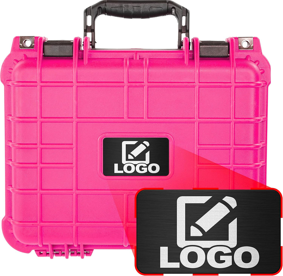 Protective Gear and Camera Hard Case with Foam, Waterproof & Shockproof, 13.37 Inch 11.62 Inch 6 Inch, Neon Green K62440