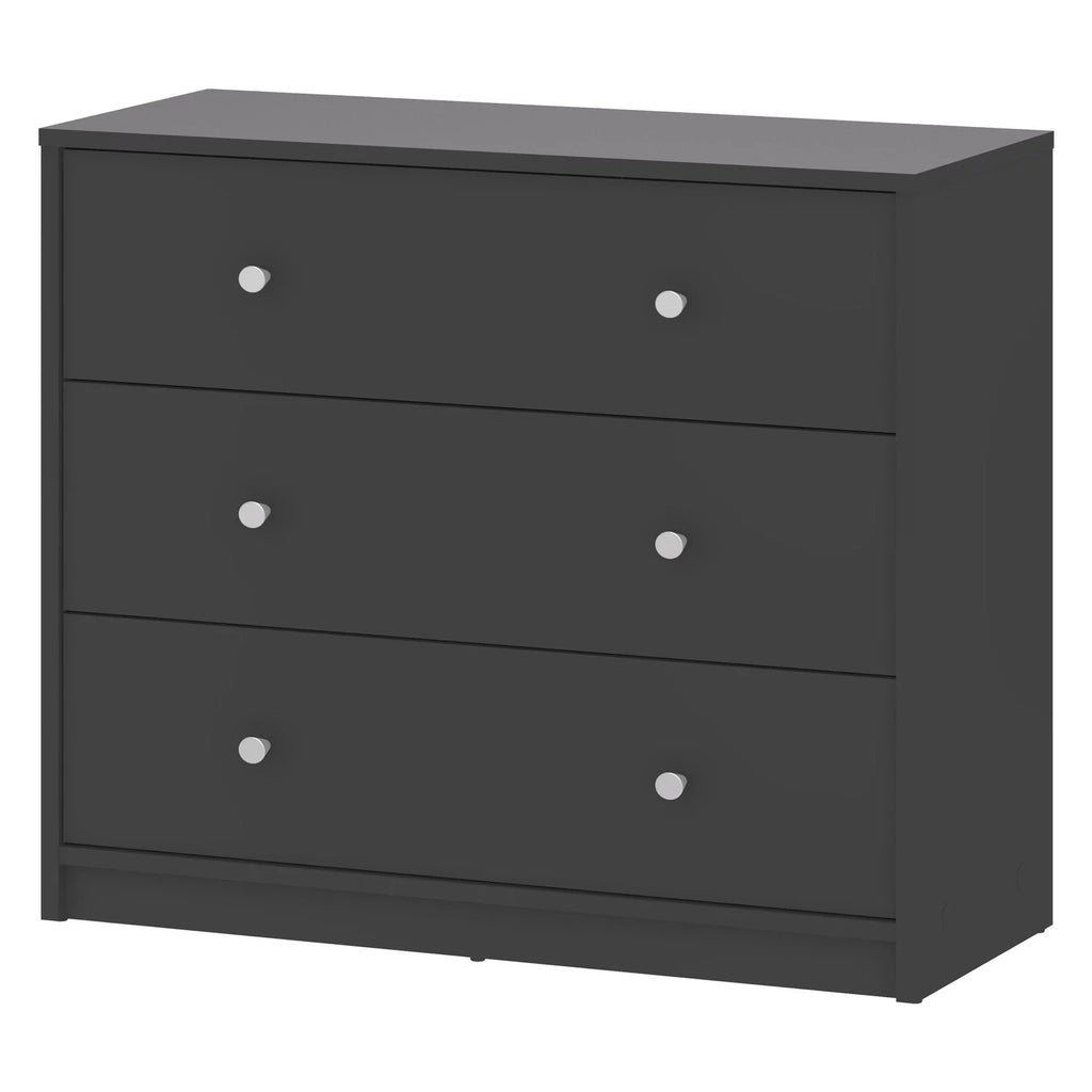 White 3 Drawer Dresser F66026