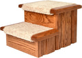 Tall Raised Panel Dog Steps, Carpeted Tread, 12-Inch Pack of 2 Z60220