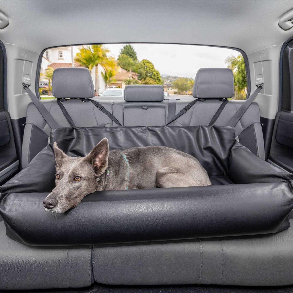 Faux Leather Memory Foam Dog Car Bed D678
