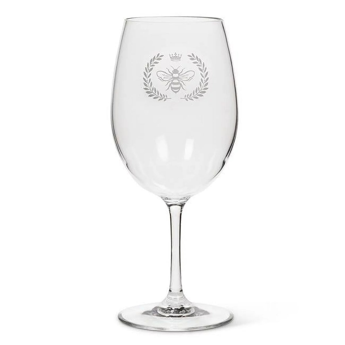 Clear Frosted Acrylic Wine Goblet Set of 6 V627
