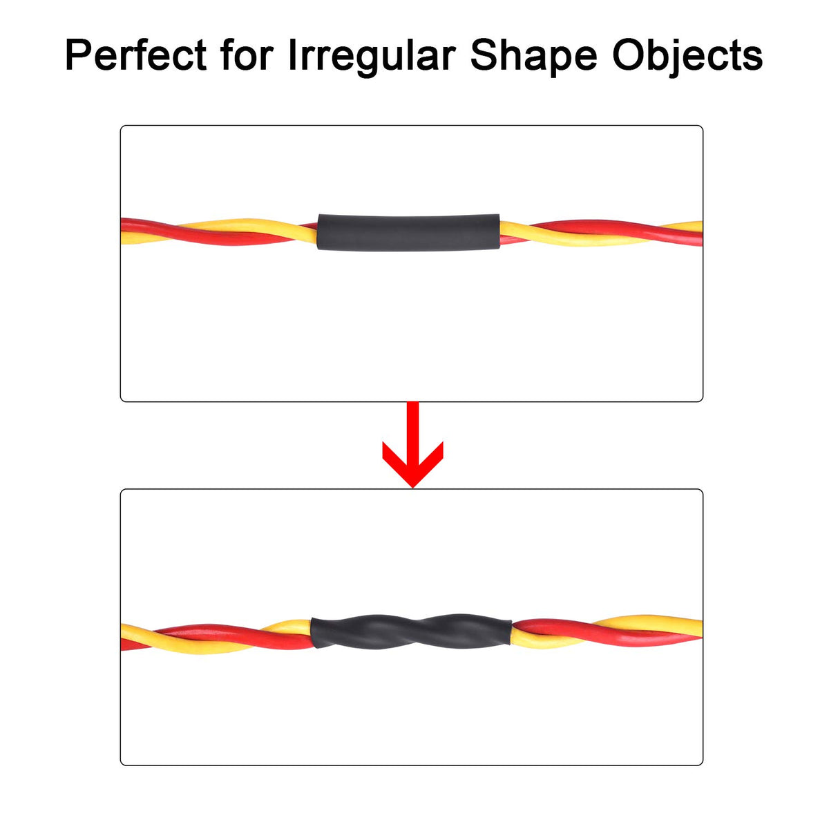 1-1/4 Inch 3:1 Waterproof Heat Shrink Tubing, 4 Ft Black Z3688