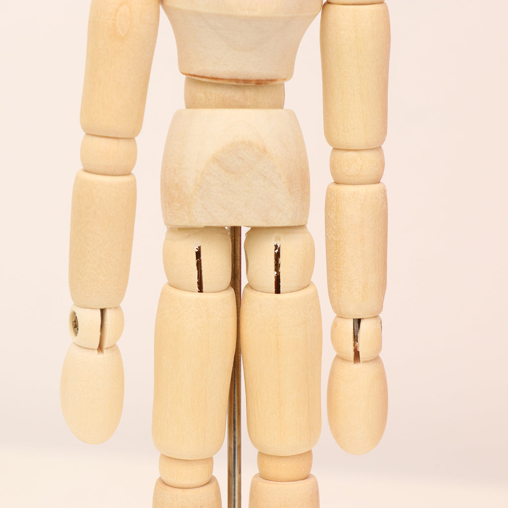 Wooden 3D Movable Joint Puppet Doll (5.5 Inches) N82978