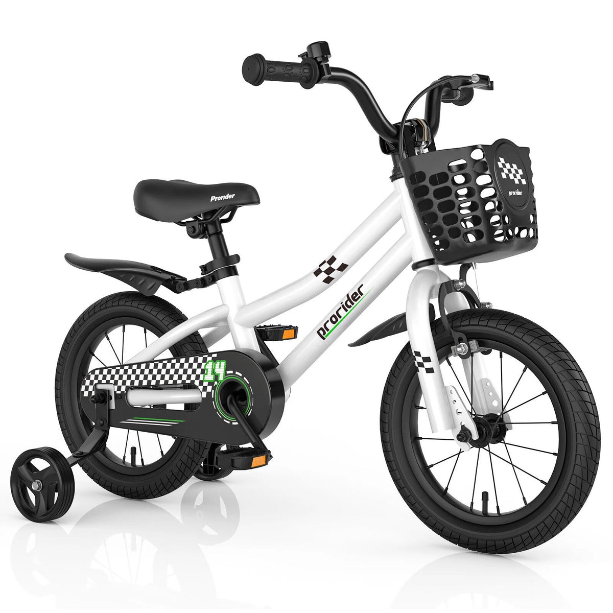 14 Inch Kids Bike with Training Wheels and Basket U572638