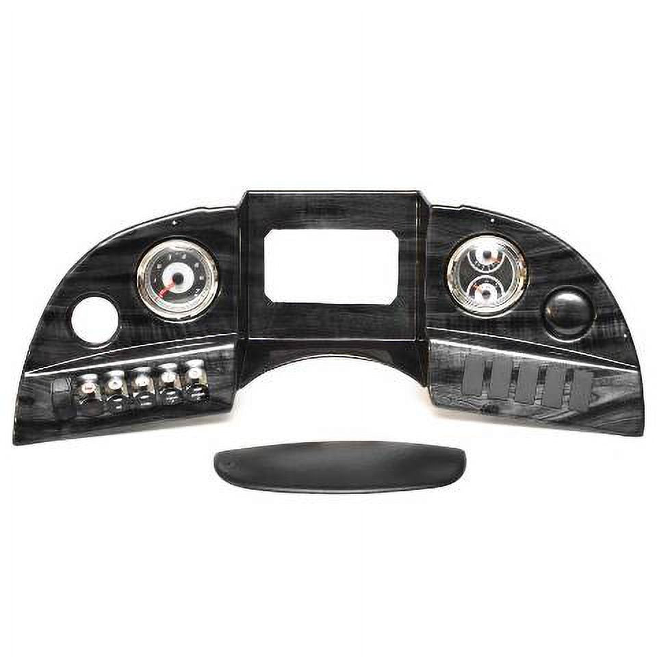 Gray Woodgrain Pontoon Boat Gauge Panel R115