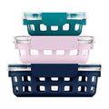 Leak-Proof Glass Food Storage Containers with Silicone Sleeves and Airtight Lids Q7554