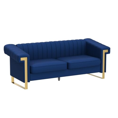 Blue Velvet 3 Seat Couch Sofa V874806
