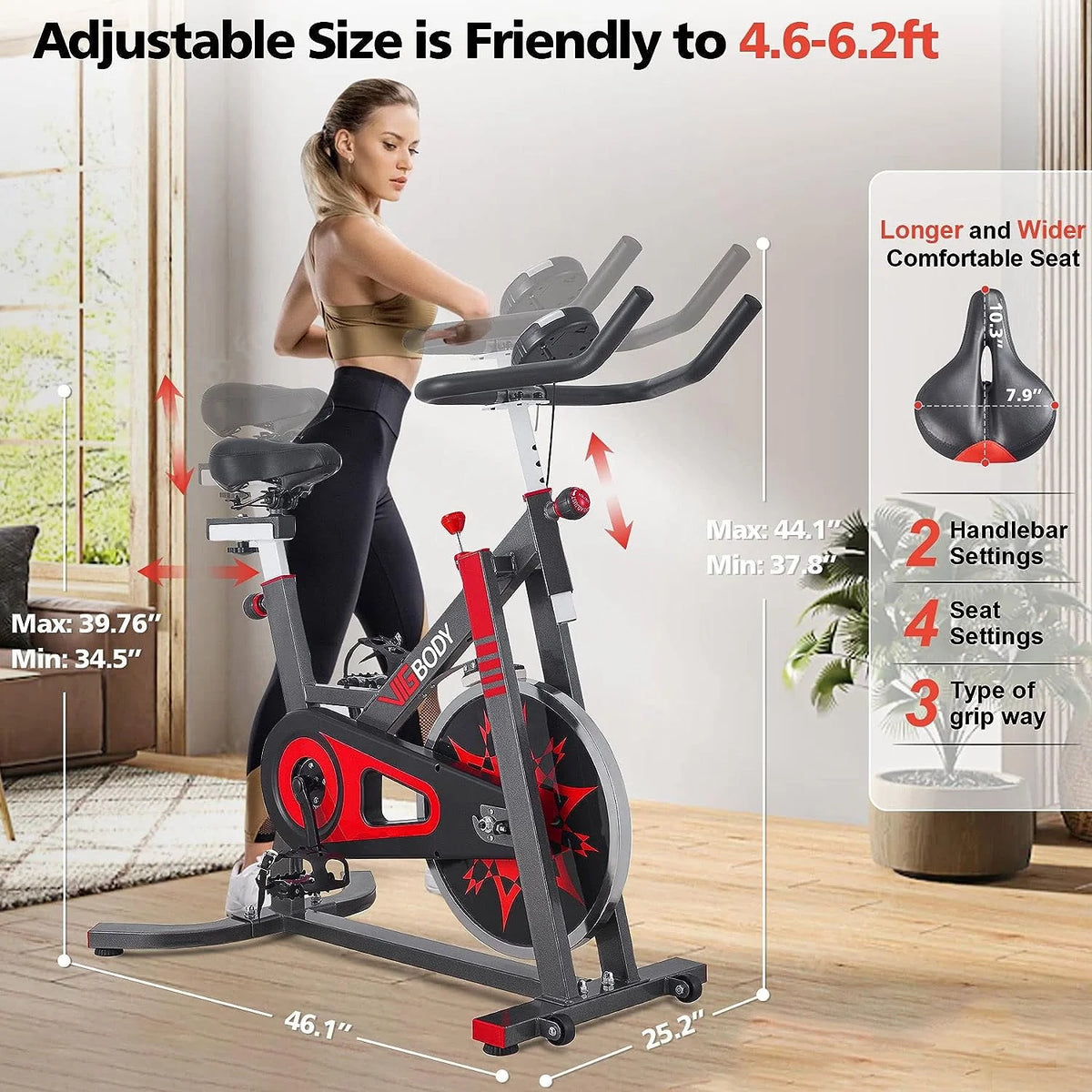 Exercise Bike Stationary Indoor Cycling Bicycle B81807