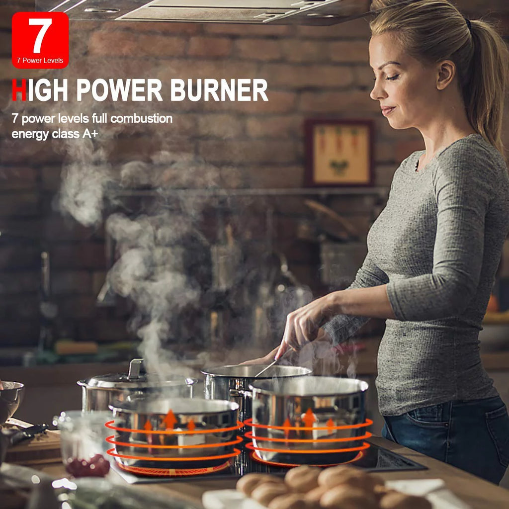 Built-in Electric Stove, 30 Vitro Ceramic Surface Radiant Electric Cooktop, 4 Burners L493
