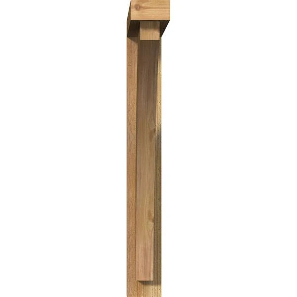 4x22W x 28x22D x 32x22H Rough Sawn Bracket with Offset Brace, Western Red Cedar N275