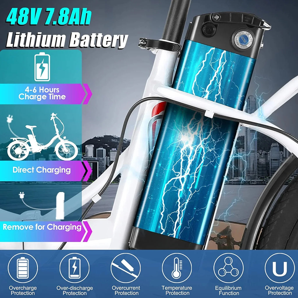 20 Folding Electric Bike 500W with 48V Removable Battery V57083