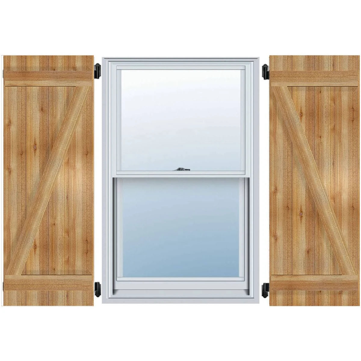 Rough Sawn Western Red Cedar Board-n-Batten Shutters G794