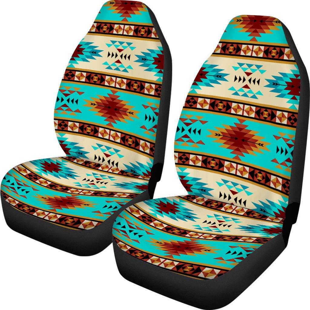 Blue Sea Turtle Print Car Seat Covers Set of 2 V291186