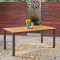 71" Wood Top Patio Dining Table W312253