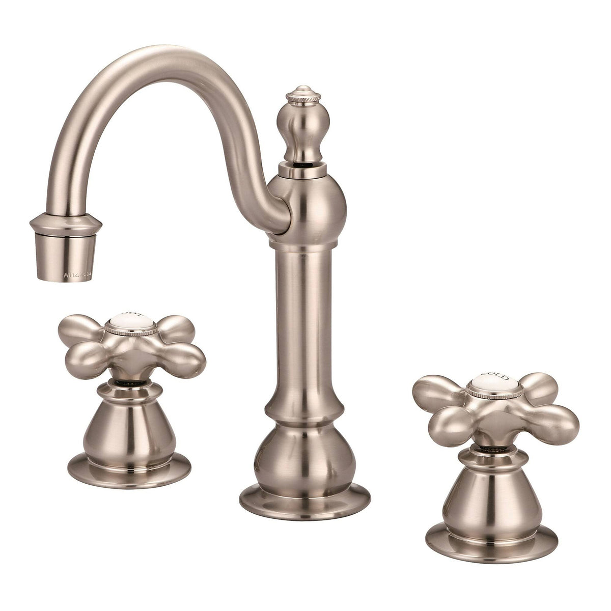 Brushed Nickel Widespread Lavatory Faucets with Pop-Up Drain X850167