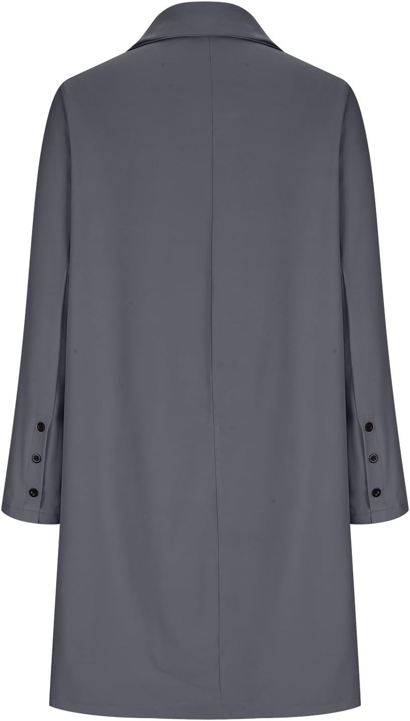 Faux Wool Long Trench Coat with Belt I218
