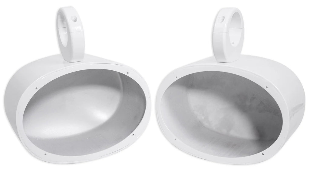 6x9" White Aluminum Wakeboard Tower Speaker Pods U3534
