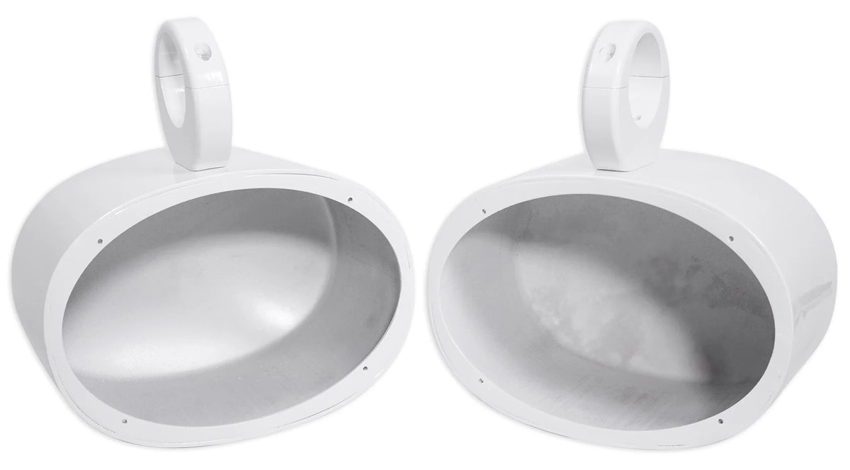 6x9" White Aluminum Wakeboard Tower Speaker Pods U3534