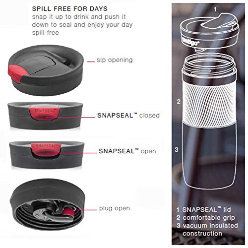 Black Stainless Steel Travel Mug, 590 ml X442324