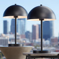 Black Metal Dome Shade Table Lamps Set of 2 R10558