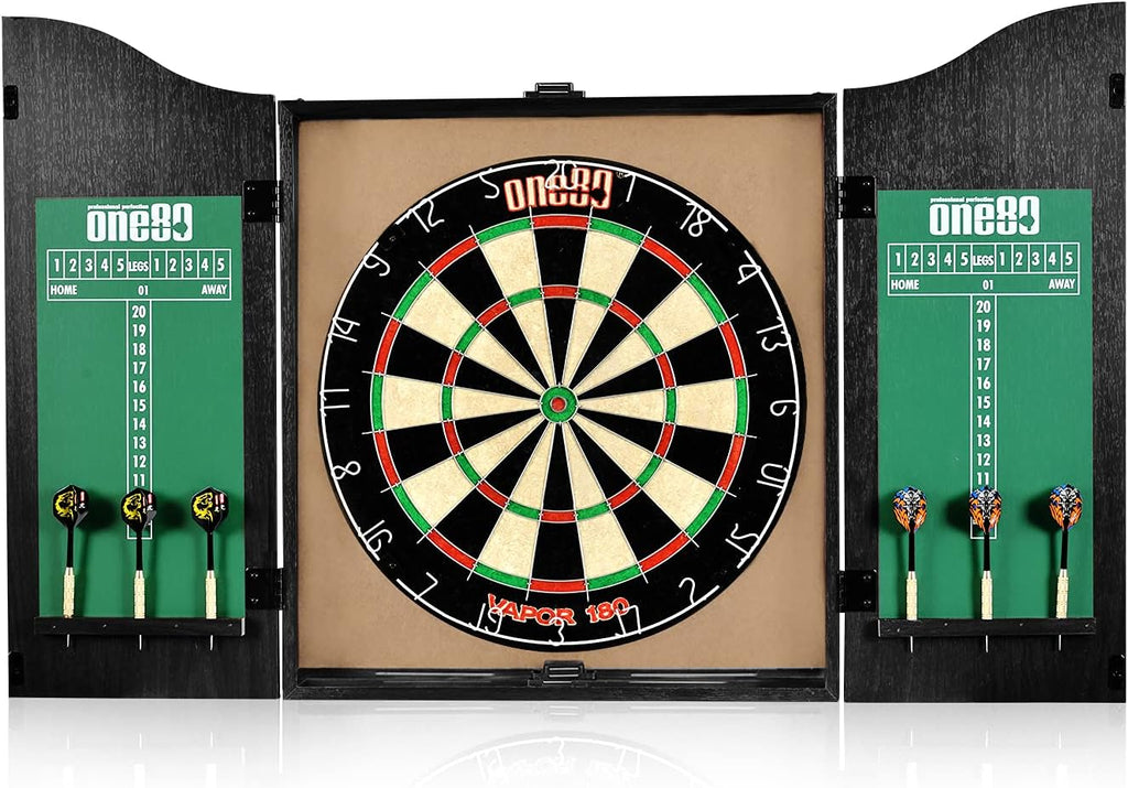All-in-One Dartgame Center with Sisal Dartboard and Cabinet V4858