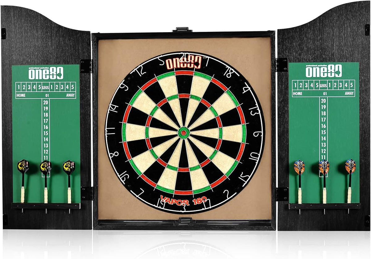 All-in-One Dartgame Center with Sisal Dartboard and Cabinet V4858
