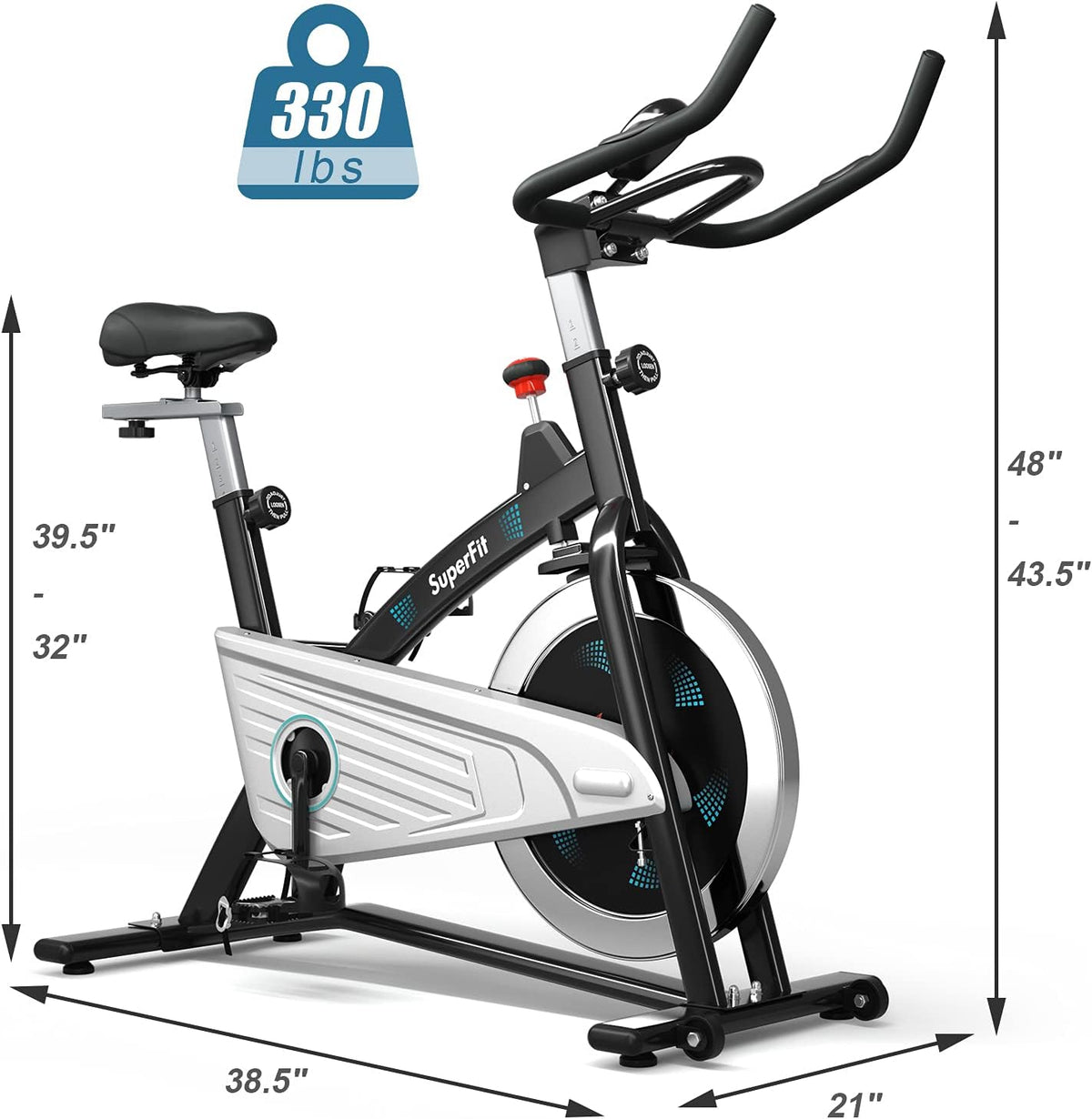 Magnetic Belt Drive Indoor Exercise Cycling Bike with LCD Monitor U5081