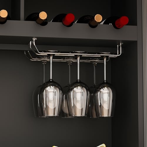 White Freestanding Wood Kitchen Pantry with Glass Doors, Drawers and Adjustable Shelves M769236